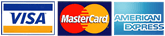 Kortbetalning genom VISA Mastercard och AMEX