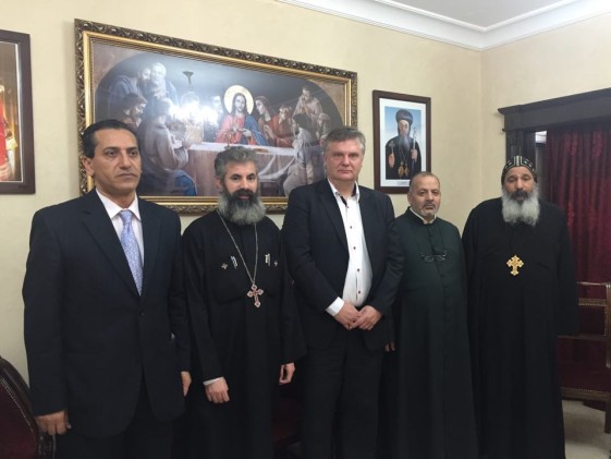 Meeting with senior representatives from the Coptic Church in Beirut. Photo: own
