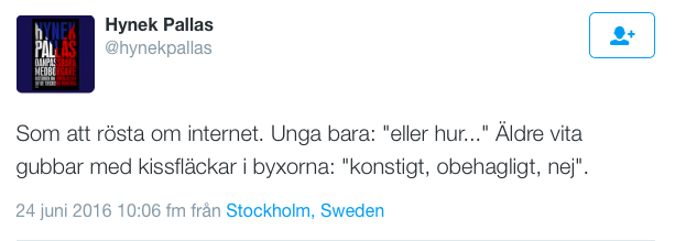 Skärmklipp från Pallas twitterflöde