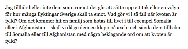 Skärmavbildning Ulf Bjerelds blogg