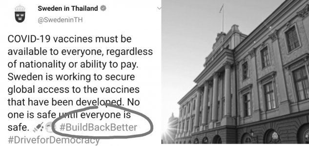 UD kapar president Bidens kampanjslogan för att dölja svensk passivitet