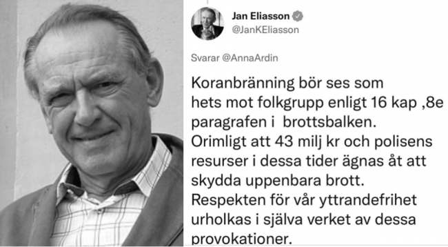 Eliassons tweet om Paludan vittnar om rörelser inom S